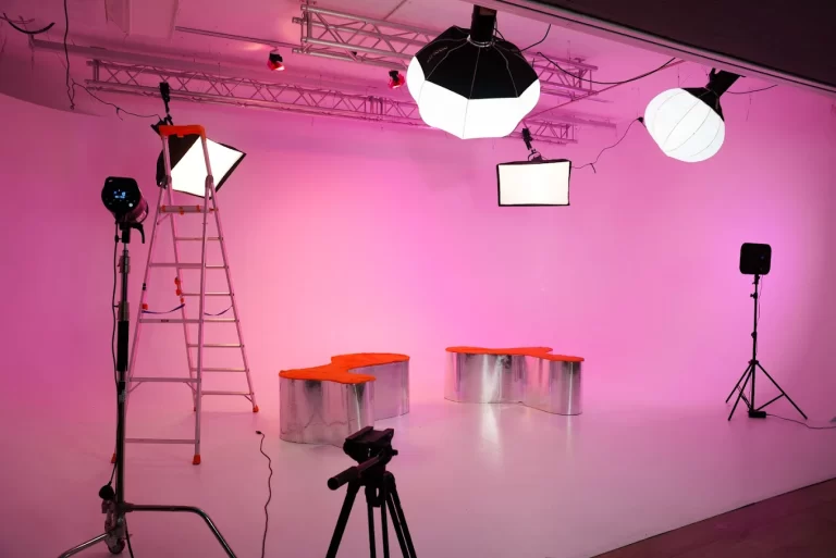 Plató de televisión para grabación de podcasts en ArtSpace Barcelona